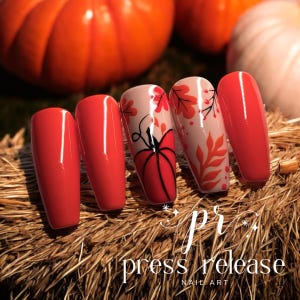 Press on EXPRESS -Pumpkin Fall Leaves