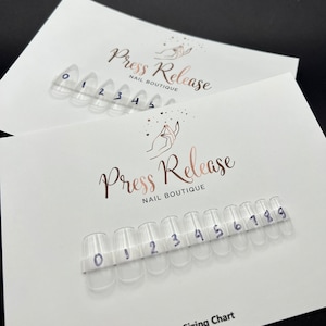 Sizing Chart *NEW* for Press on Nails-Various Shapes/Lengths