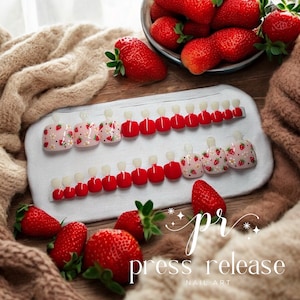 Press On Toe Nails - Strawberry Blossom