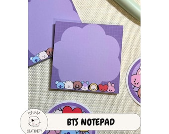 BTS BT21 notepads, memo pads, tear off pad