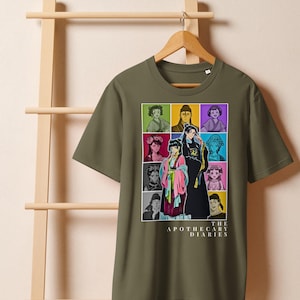 The Apotheker Diaries Anime T-Shirt - Buntes Fan Art Tee mit Maomao & Jinshi | Unisex Otaku T-Shirt | Japanisches Manga Graphic Tee