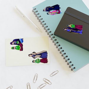 Apotheker Paar Sticker Bogen - Inspiriert von Jinshi & Maomao | Anime Aufkleber | 6 &quot;x 4&quot; oder 11 &quot;x 8,5&quot; | Weiss, Transparent, Holographisch