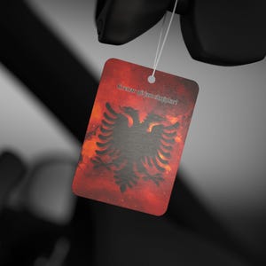 Albanian Eagle Car Air Freshener, Shqiptar Car Accessories, Car Scent, Albanian Gift, Car Odor Eliminator, 28 Nentori Shqipe, Patriotic Car