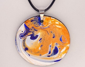 Hand Painted Iridescent Necklace