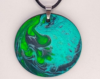 Hand Painted Iridescent Necklace