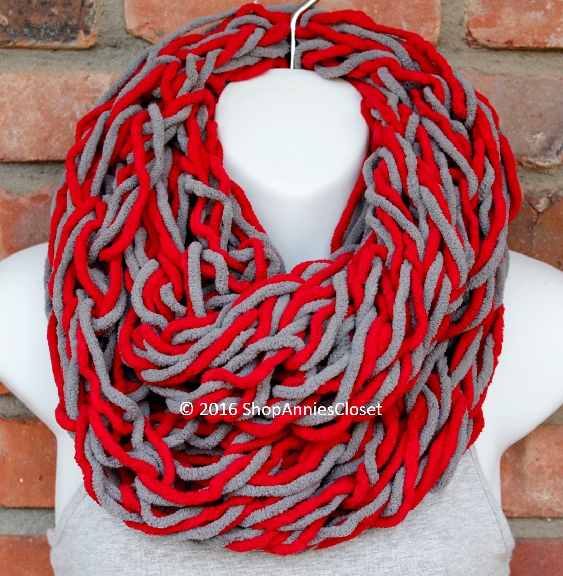 Chunky Arm Knit Chenille Infinity Scarf Cowl - Etsy