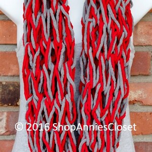 Chunky Arm Knit Chenille Infinity Scarf Cowl - Etsy