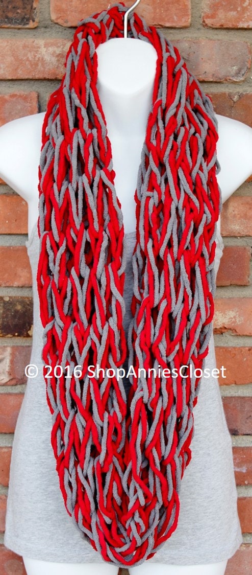 Chunky Arm Knit Chenille Infinity Scarf Cowl - Etsy