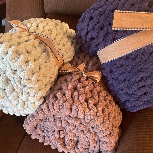 Chunky Knit Baby Blanket Etsy