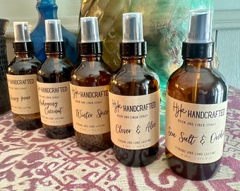 Handmade Room and Linen Spray - Long Lasting Home Fragrance, 4 oz