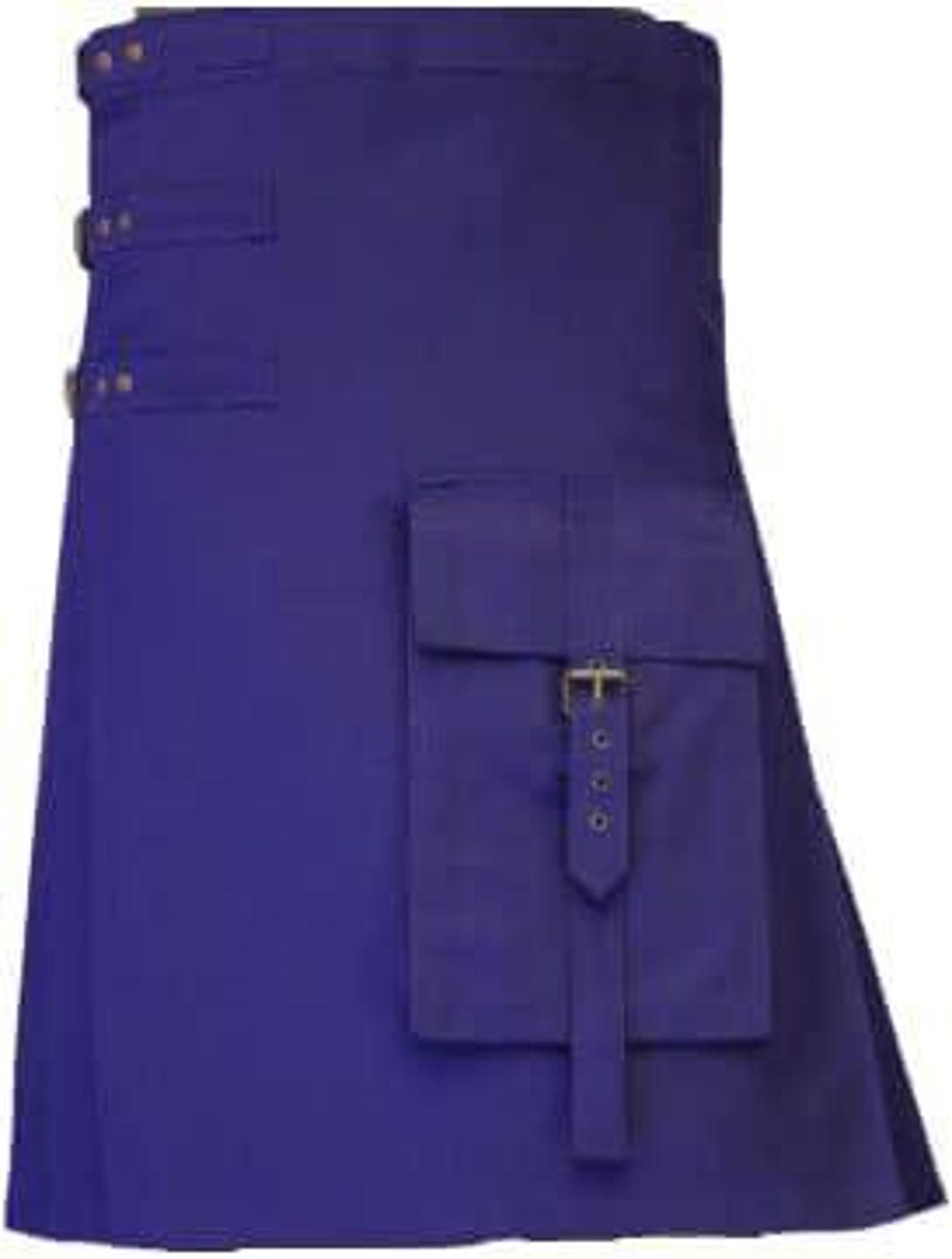 Kilt Uomo Ibrido In Jeans E Tartan – Cloud Kilt, Con Tasche Cargo, Vita Regolabile
