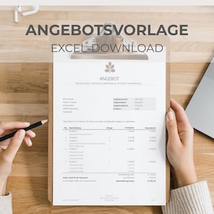 Quotation template Excel | Editable | Digital download | Customizable template | Small business | Print-friendly | Automatic calculation
