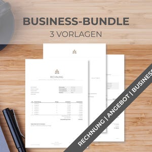 PAQUETE | Plantilla de factura, oferta y carta | Excel/Word | Descarga digital | Versión para imprimir | totalmente editable | totales automáticos