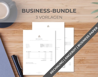 BUNDLE | Rechnung, Angebot & Brief Vorlage | Excel/Word | Digitaler Download | Druckfreundlich | komplett editierbar | automatische Summen
