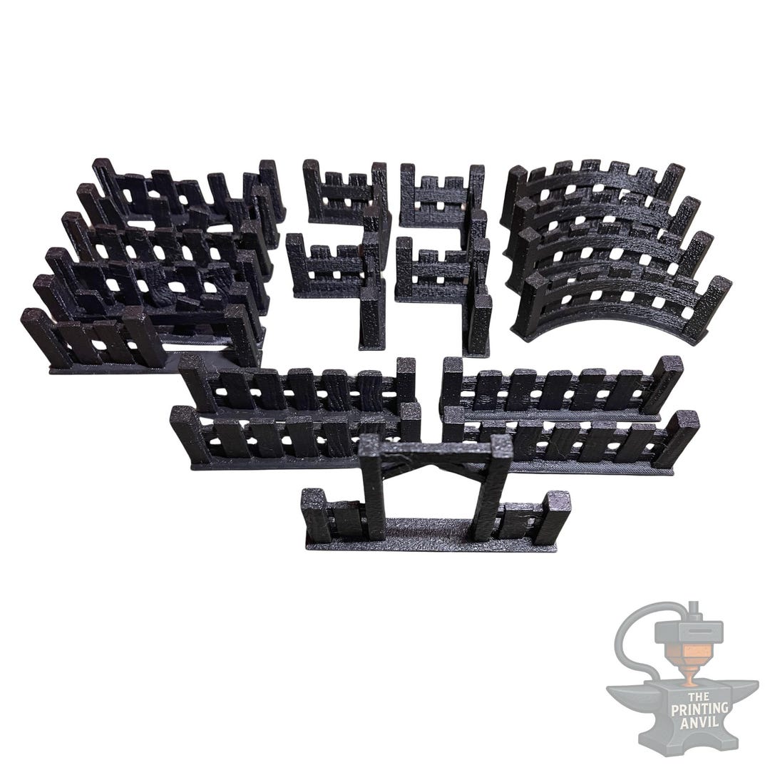 Rpg Fancing Wire Roughwood Fencing – 20pc Modular Wooden Fence Set – Tabletop Terrain ...