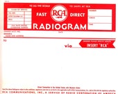 1955, RCA Radiogram, RCA Communications, Inc, Ephemera, Authentic, Original, NOS, Unused, Uncommon Find, Explore Now , embrace123
