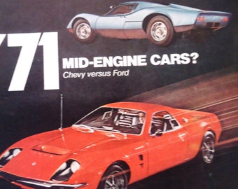 MOTOR TREND MAGAZINE, 1969, Chevy Astro 11, Ford Mach 2, Torino, Super Mazda-Wankel, Shelby Lone Star, Explore Now!, embrace123@etsy