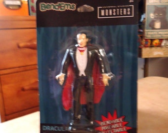 BENDEMS DRACULA FIGURE, Universal Studio Monsters, Bendable, Vampire Toy, Factory Sealed Package, Unused, Explore Now!, embrace123@etsy