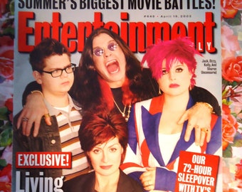 ENTERTAINMENT WEEKLY MAGAZINE, 2002, Exclusive Living with the Osbournes, Ozzy Osbourne, Goth Family, George Strait, Explore Now, embrace123