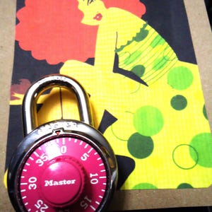 PINK MASTER LOCK, Vintage, Combination Padlock, 3 inch, Locker Padlock, Includes Combination, Unused, Explore Now!, embace123@etsy