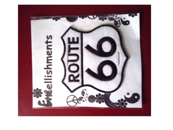 ROUTE 66 PATCH, 2.5 inch Iron On Patch, Embroider… - image 4