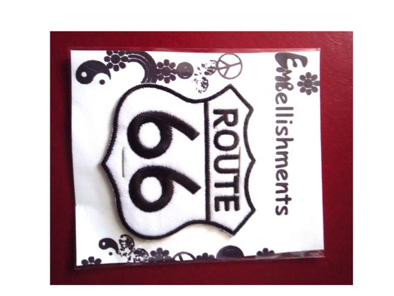 ROUTE 66 PATCH, 2.5 inch Iron On Patch, Embroider… - image 3