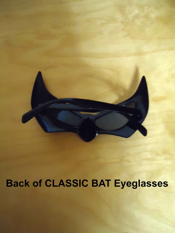 NOVELTY BAT EYEGLASSES, Plastic, Lens, Classic Ba… - image 3