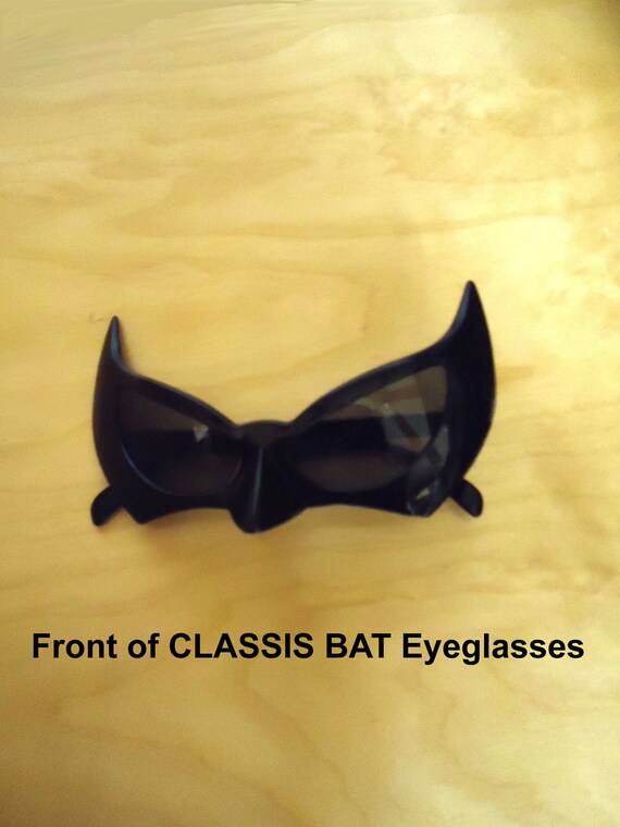NOVELTY BAT EYEGLASSES, Plastic, Lens, Classic Ba… - image 2