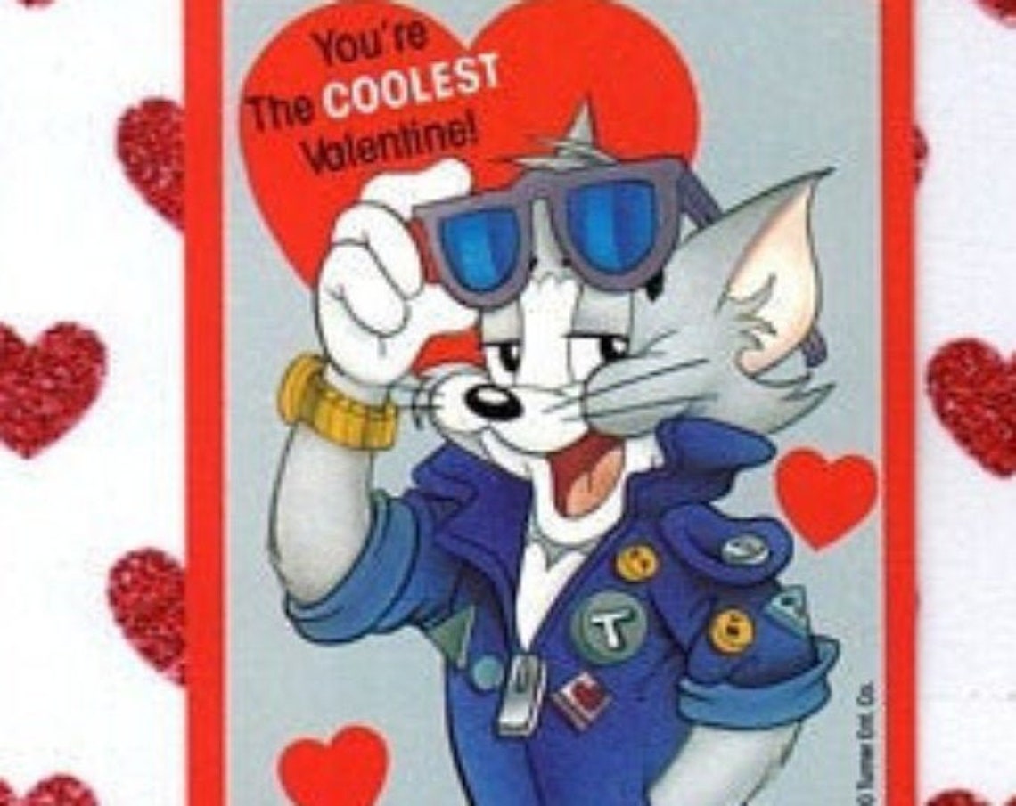VALENTINES 1990 8 Tom et Jerry Valentine Lot Cat Mouse | Etsy