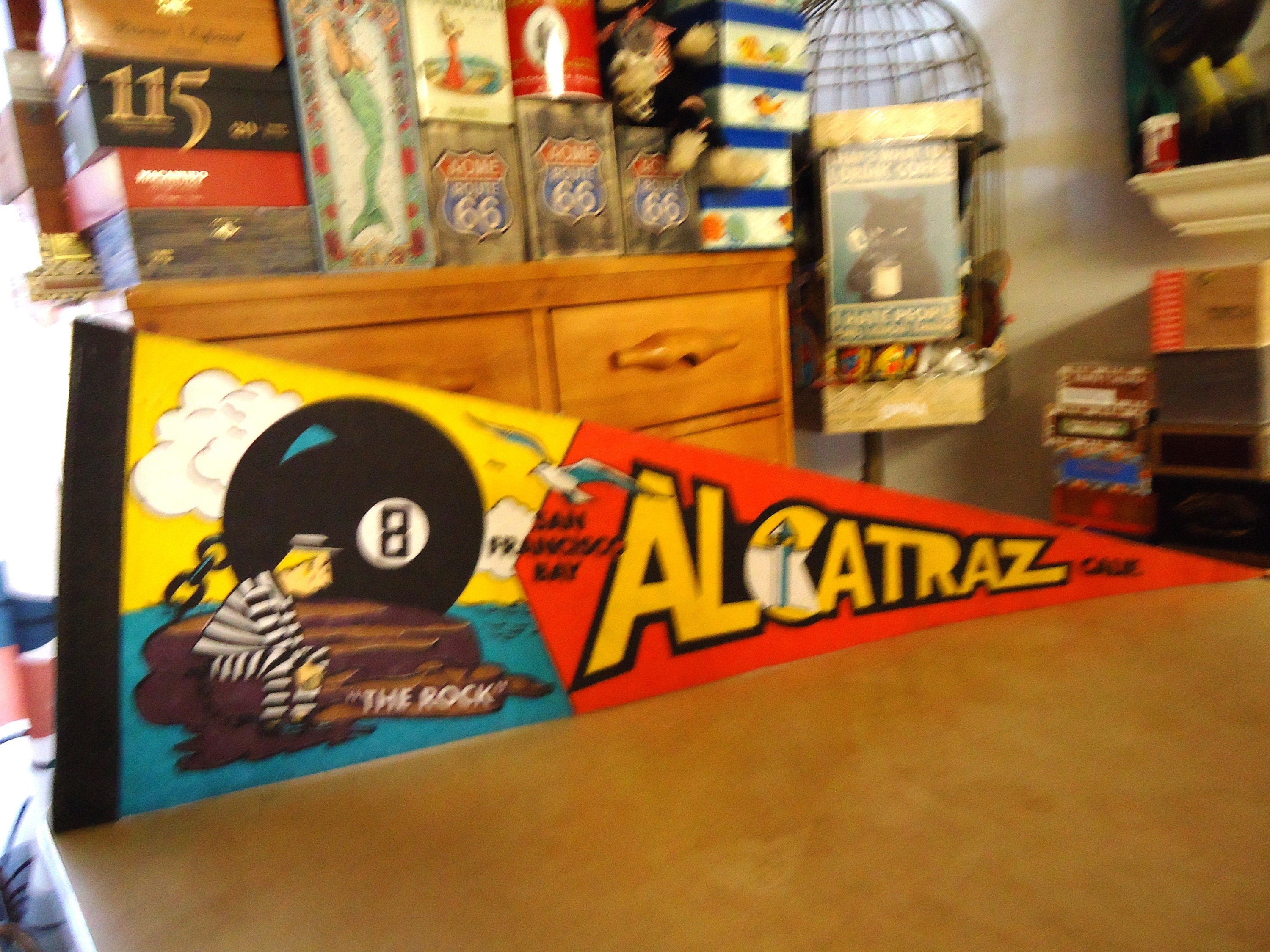 50s alcatraz prison souvenir pennant 【公式通販】