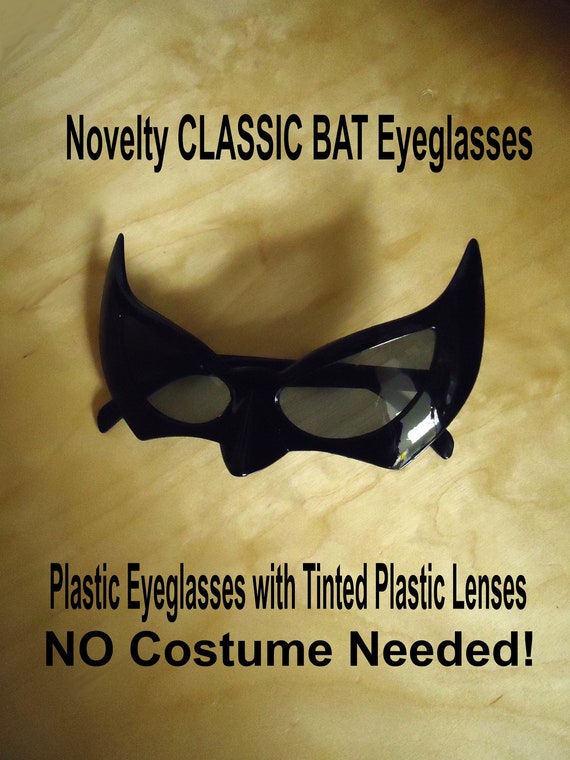 NOVELTY BAT EYEGLASSES, Plastic, Lens, Classic Ba… - image 5