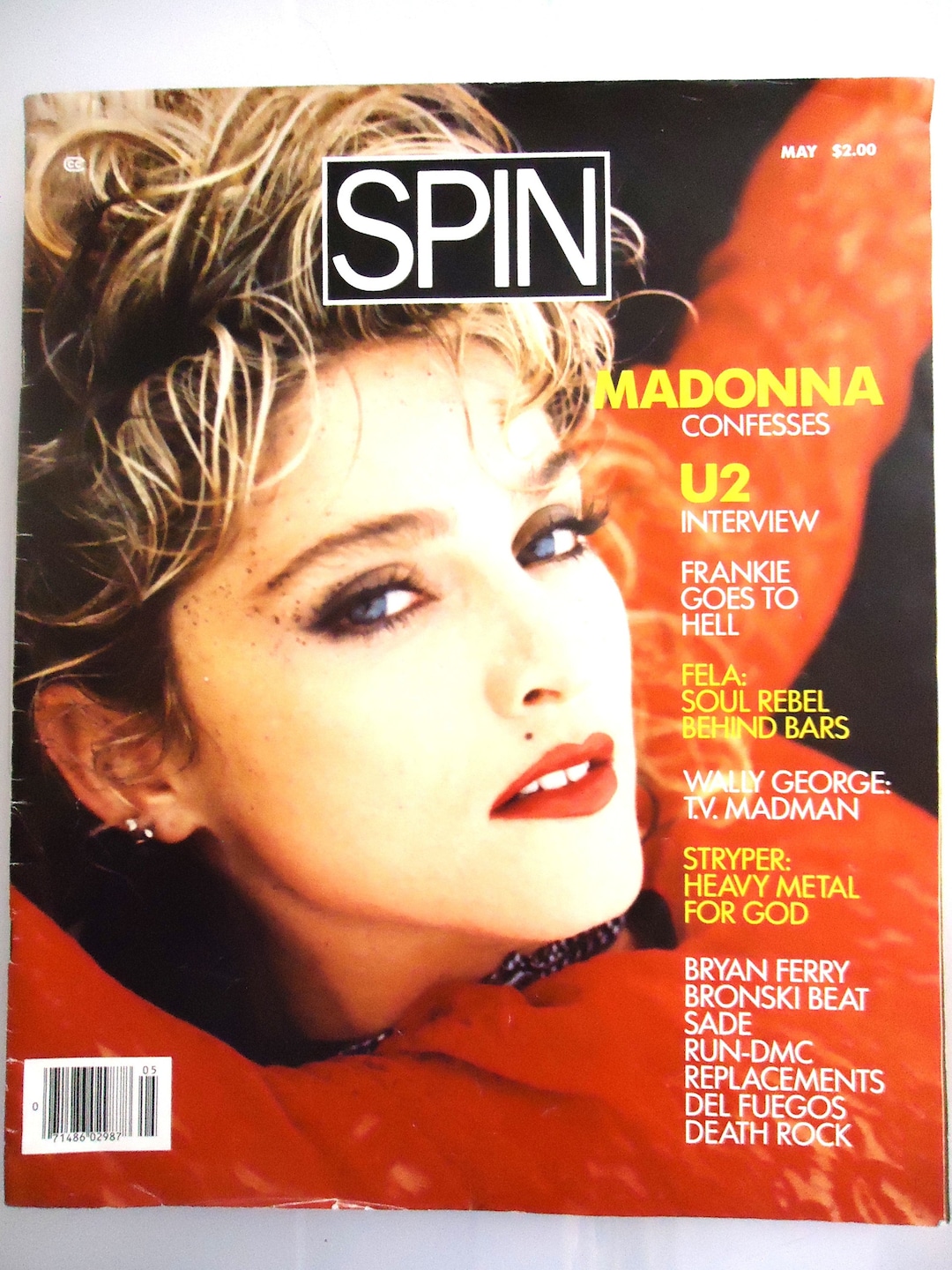 SPIN MAGAZINE, 1985, Madonna on Cover, Vol.1, No. 1