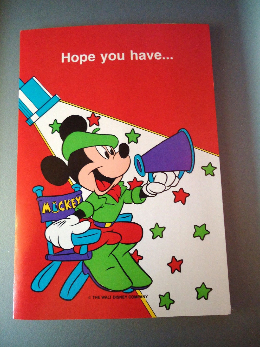 DISNEY CHRISTMAS CARD Mickey Mouse Star Director the Walt - Etsy