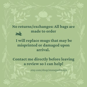 Fungi Mushroom Tote Bag Gothic Mushroom Decor Bookish Gift Book Lover Market Bag 画像 4