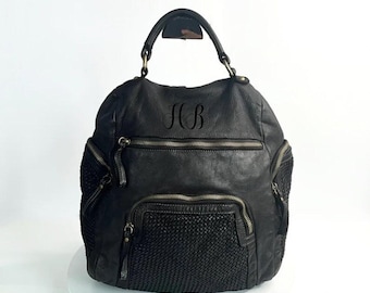 Viola Castellani Milano ~ Vintage Large Black Leather  display picture 3