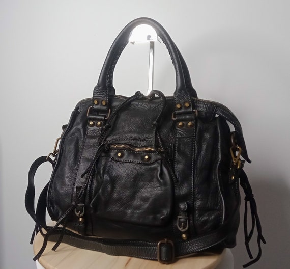 Sac cuir top femme italien souple