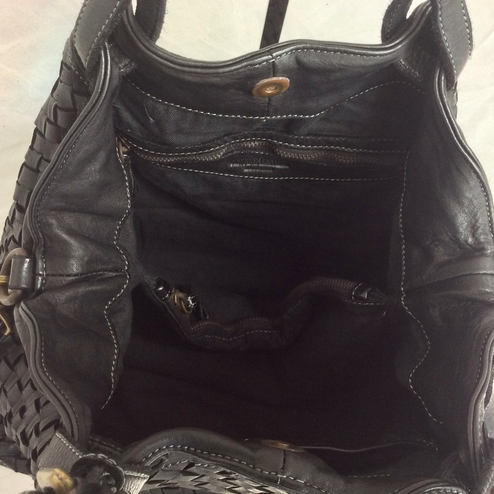 Cordoba Leather Woven Black Tote main image 0