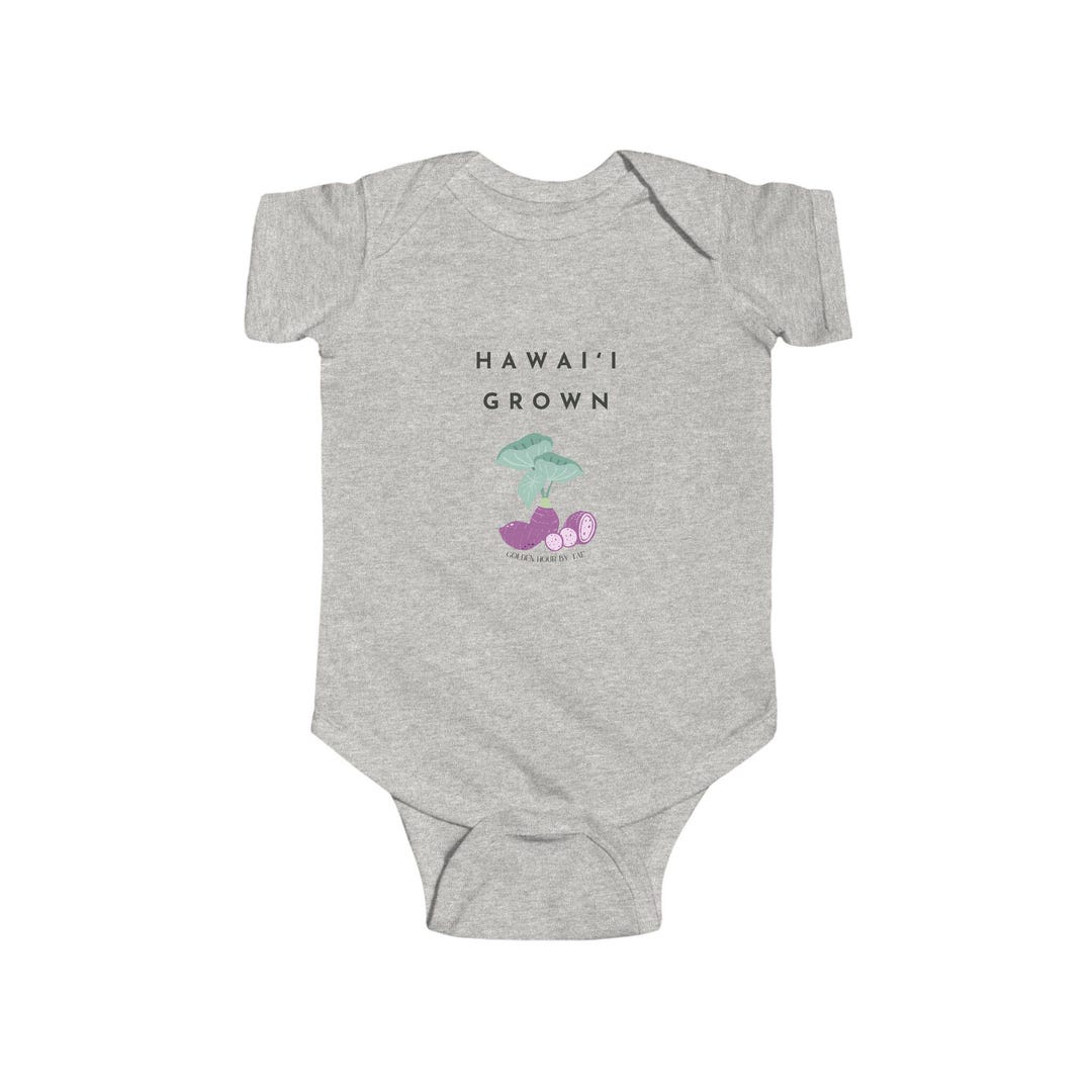 Hawaii Grown Baby Onesie | Kalo Taro Plant Design | Island Baby Clothes ...