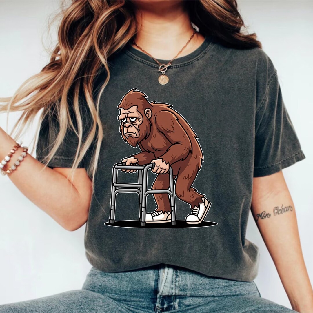 Funny Old Bigfoot PNG: Retro Sasquatch Humor Vintage Cryptid Lover Png ...