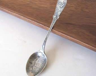Antique souvenir spoon MINNESOTA, Stewartville High School, sterling silver, small