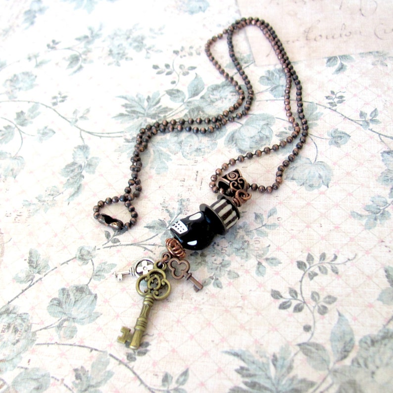 Legba necklace, unusual voodoo hoodoo vodou jewelry, papa legba image 4