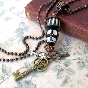 Legba necklace, unusual voodoo hoodoo vodou jewelry, papa legba image 1