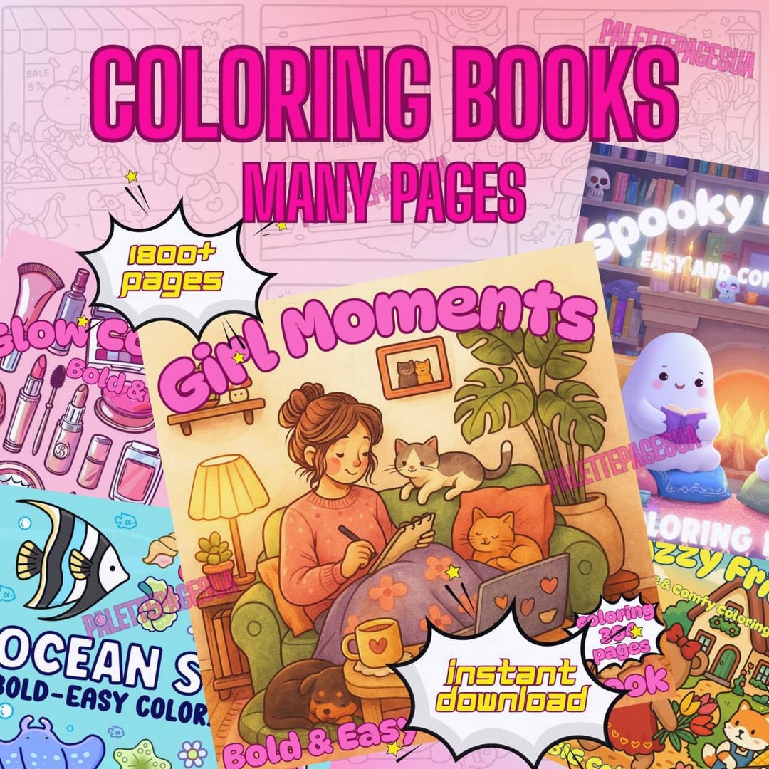 Coloring Bundle Coco Wyo Bold and Easy Coloring Book for Kids and ...