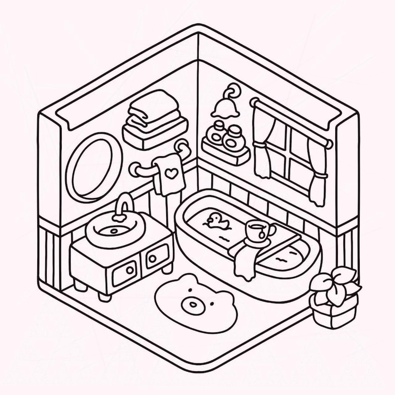 Hygge Corner Coloring Book | 30 Cozy Pages for Kids and Adults | Cute ...