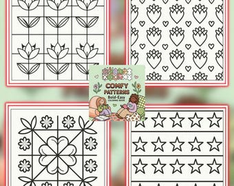 CoCo Wyo Comfy Patterns Coloring Book PDF – 40 Printable Pages for Kids & Adults, Instant Digital Download, Bold and Easy Coloring Book