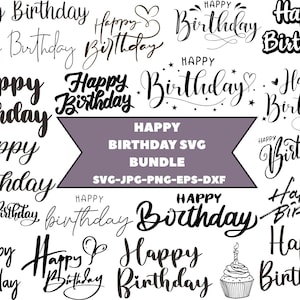 Geburtstags-Svg-Bundle, Geburtstags-Plotter-Datei-Svg Png, Geburtstags-Shirt, Geburtstagskuchen-Svg, SVG-Dateien für Cricut, Geburtstag Clipart