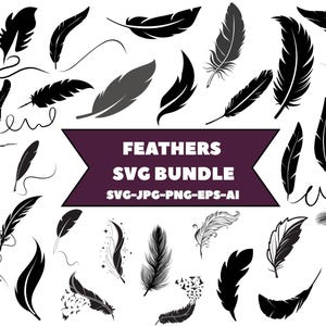 Feather svg bundle,Feather birds svg,Feather Cut Files For Cricut,Boho feather svg,Feathers Clipart,Tribal feather svg, Instant Download.