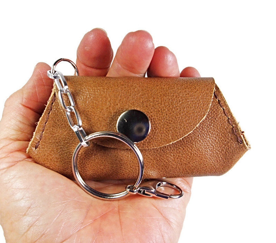 Keychain Coin Purse Leather Keychain Coin Pouch Keychain Etsy