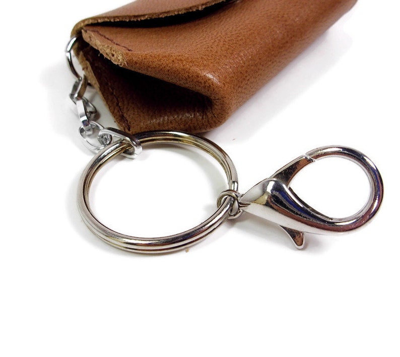 Keychain Coin Purse Leather Keychain Coin Pouch Keychain Etsy