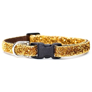 Cat Collar - &quot;The Lola&quot; - Gold Sparkle